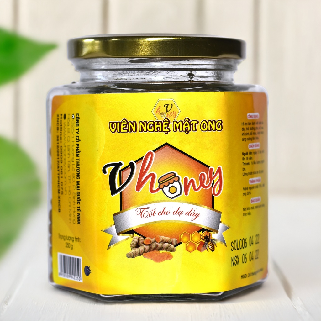 mật ong nghệ hỗ trợ điều trị viêm loét dạ dày