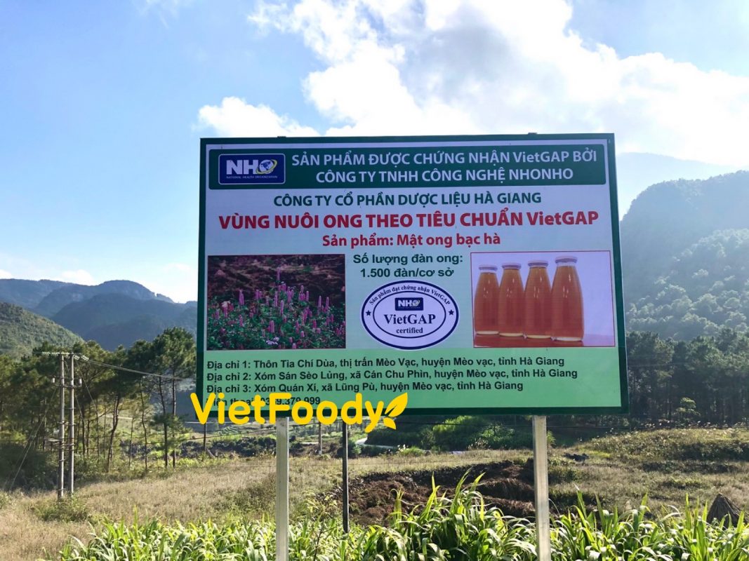 mật ong bạc hà hà giang nhãn mác xuất xứ