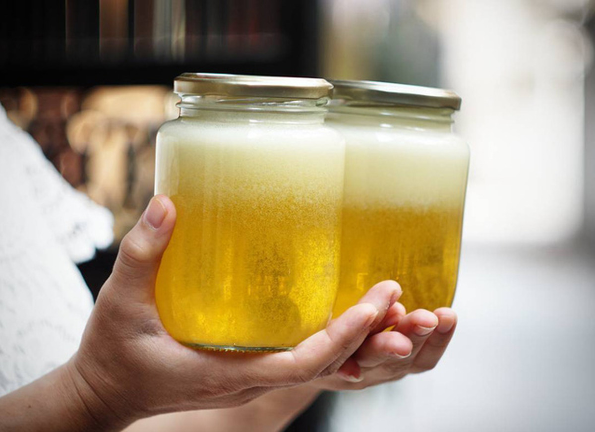 thử nghiệm mật ong bạc hà Hà Giang với nước