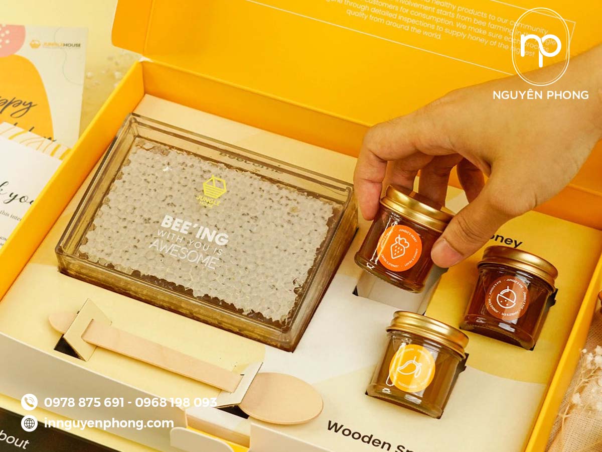 bao bì mật ong đa hoa nhãn mác đầy đủ