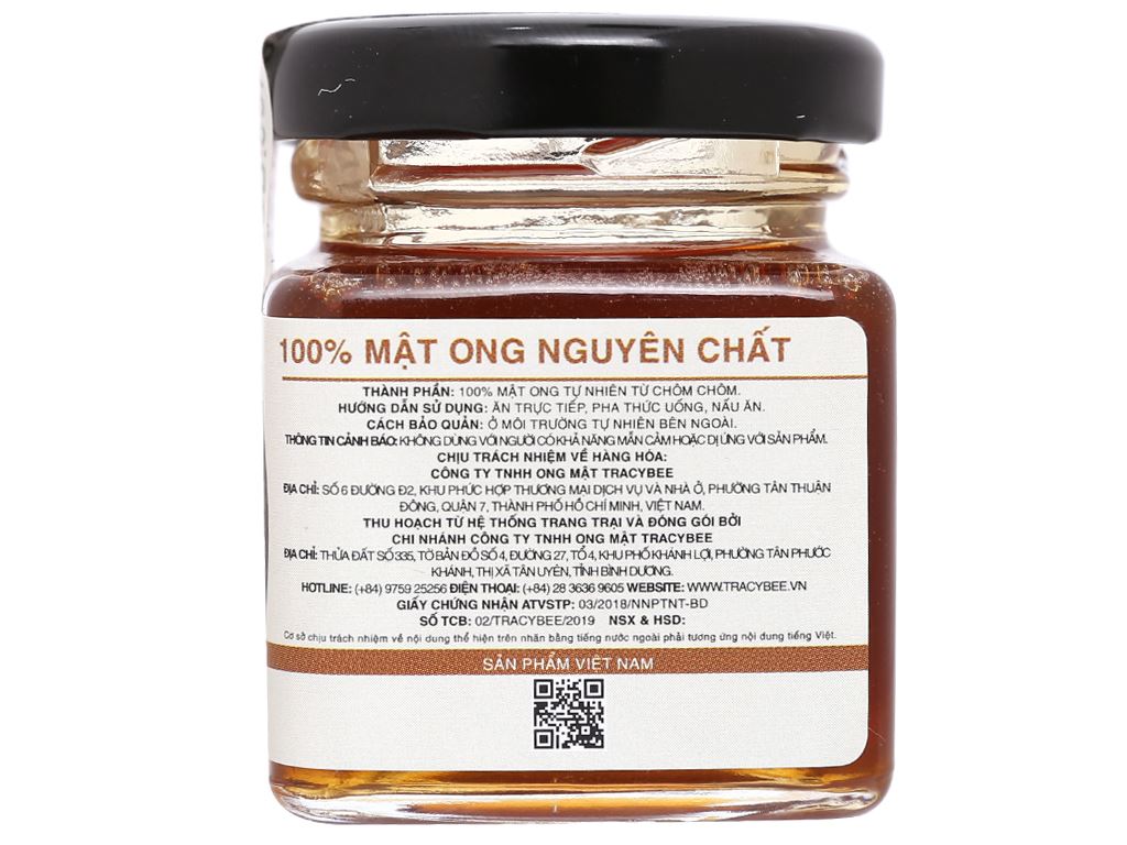 thành phần trên nhãn mật ong nguyên chất