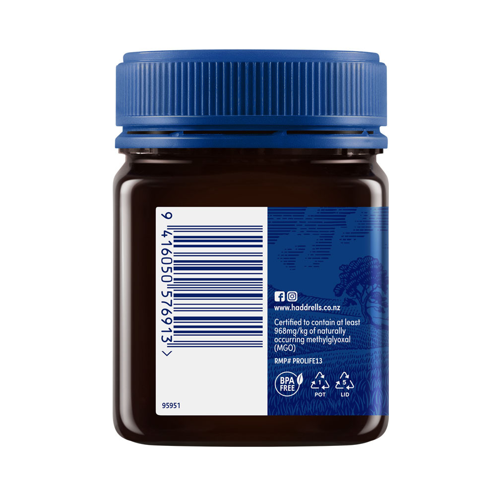 nhãn UMF MGO trên lọ mật ong Manuka