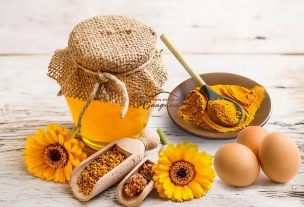 mặt nạ nghệ mật ong sữa tươi không đường