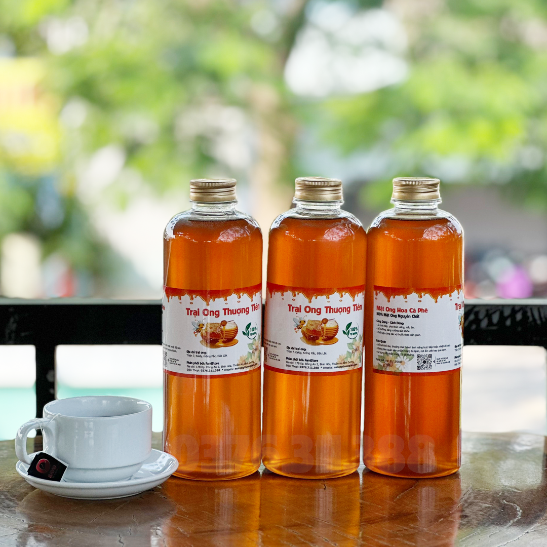 mật ong hoa nhãn và mật ong hoa cà phê màu sắc