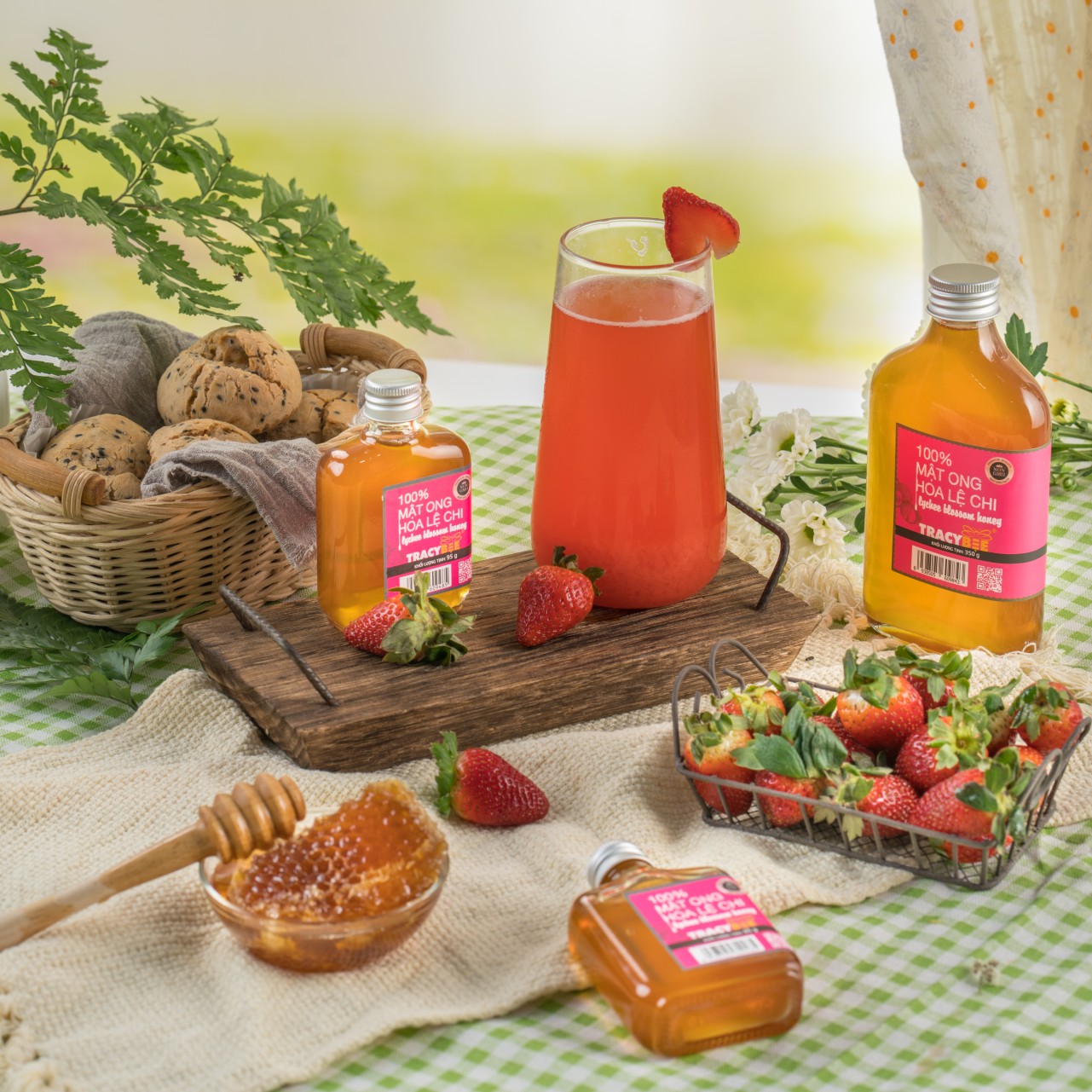 kali dưỡng ẩm da trong mật ong hoa táo Bắc Giang