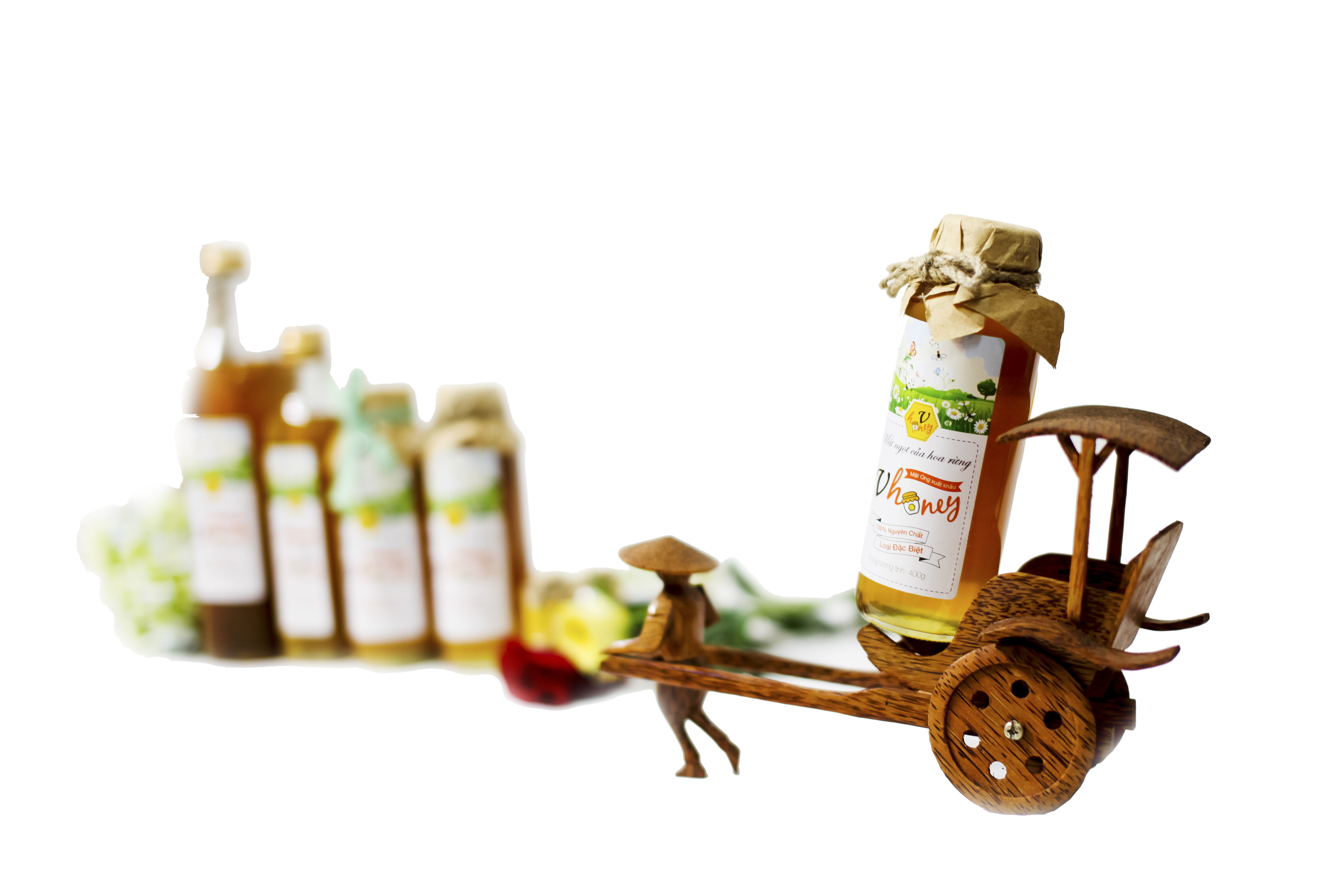 Mật ong kết tinh trong lọ thủy tinh, thể hiện rõ hiện tượng đóng đường tự nhiên của mật ong